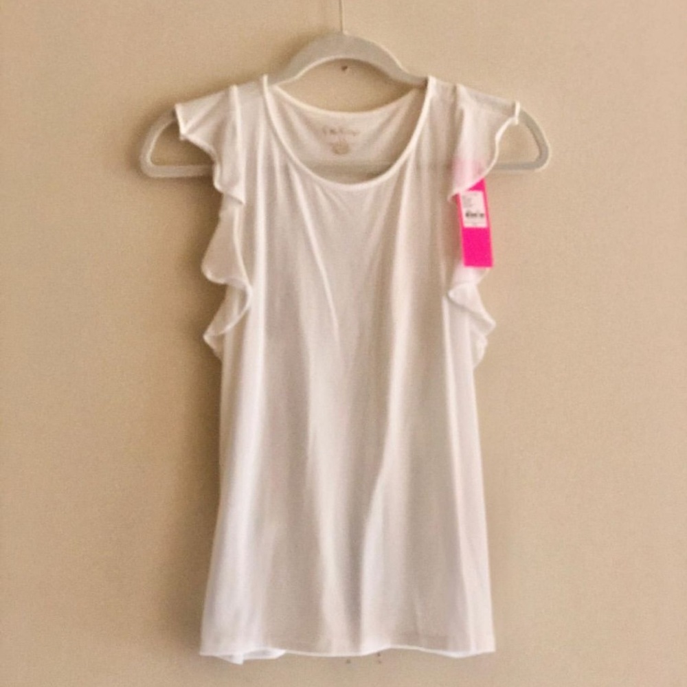 Lilly Pulitzer ruffled sleeveless top